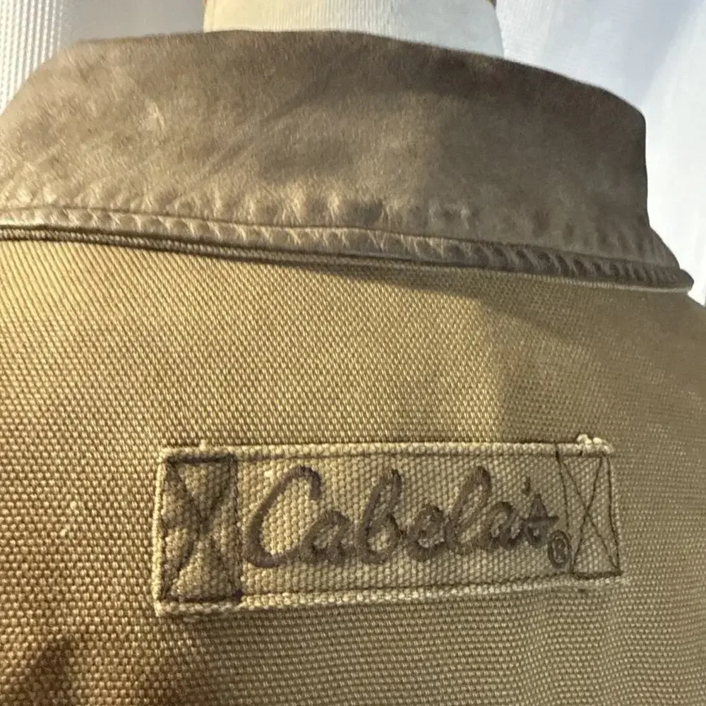 Size XL - Men’s Cabela's Jacket - Canvas Leather Collar